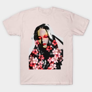 Girl in flower T-Shirt